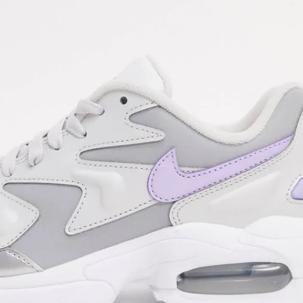 Nike Women's Gray and Purple Sneakers New